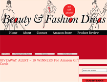 Tablet Screenshot of beautyandfashiondiva.com